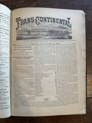 PRINTED ON THE TRAIN&rdquo;: THE FIRST TRANS-CONTINENTAL NEWSPAPER, ISSUED EN ROUTE, 1870