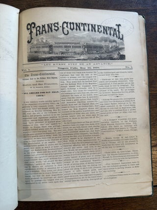 PRINTED ON THE TRAIN&rdquo;: THE FIRST TRANS-CONTINENTAL NEWSPAPER, ISSUED EN ROUTE, 1870